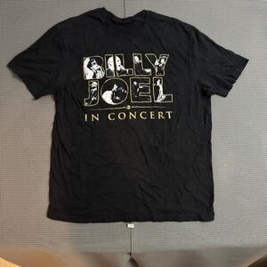 Billy Joel In Concert 2023-2024 Tour T-Shirt Black Gold Graphic Mens Medium